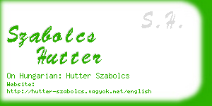 szabolcs hutter business card